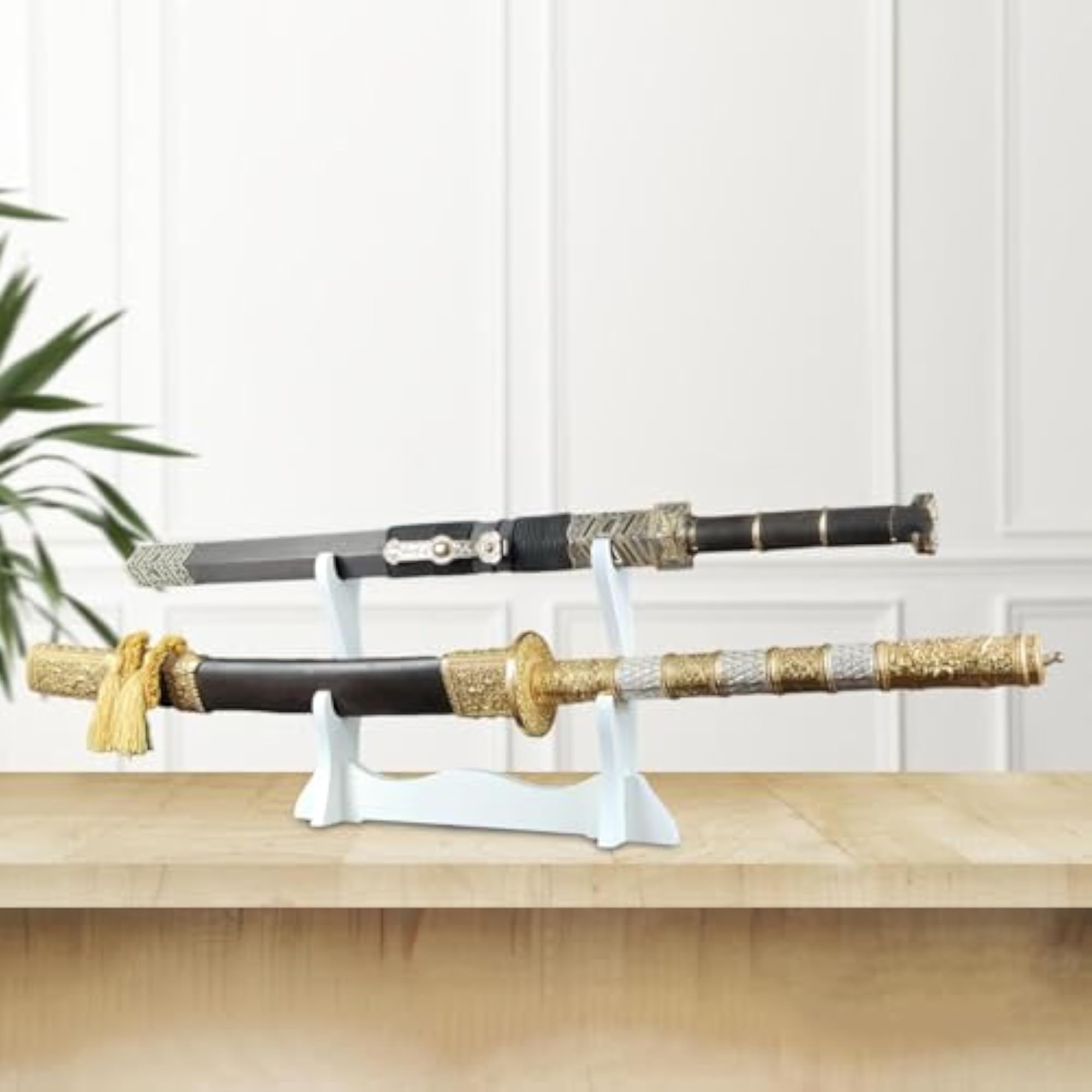 Sword Flute Tabletop Display Stand, 2 Tiers