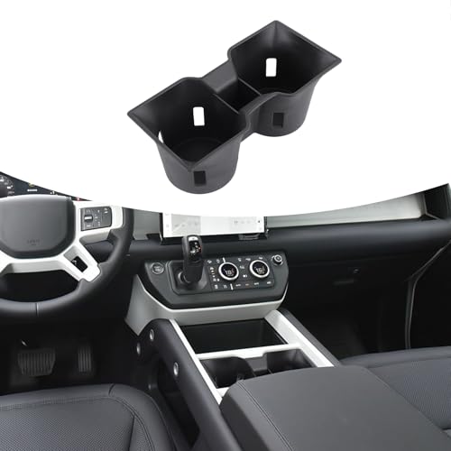 Support de gobelet pour Defender 2025+ en TPE noir pour console centrale