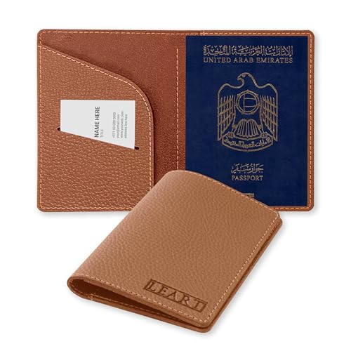 LEART Leather Passport Cover Passport Holder | Passport Wallet for Men | Passport Case | Passport Cover Holder | Travel Accessories | Travel Gifts (Caramel)