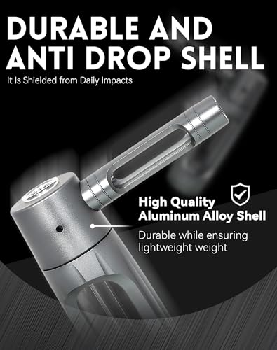 Image of Water Pipe - Portable Hidden Compartment Pipe with Box, Airtight Aircraft Grade Aluminum Metal, Pocket-Sized, Easy to Use and Clean(Grey)