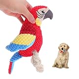 Design réaliste de perroquet : ce design stimule l’instinct de chasse naturel de votre chien, offrant des moments de jeu interactifs et captivants. à mâcher avec couineur