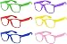 Retro 80's Vintage Clear Lens Sunglasses Colored Frame 6 Pairs for Every Day OWL