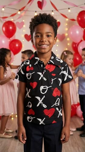 Image of Unique Baby Short Sleeve Collared Boys Polo Shirt, Toddler Kids Polo Shirts