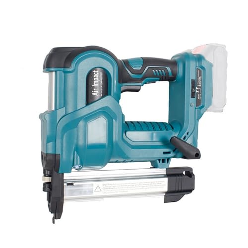 CVFRDD Pistola de Clavos eléctrica, máquina de clavado Recto inalámbrico, Grapadora eléctrica con Clavos de 32mm y 50mm, Compatible con batería(Blauw)