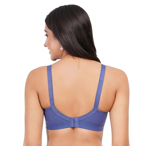 Image of Non Padded in B, C and D Cup Bra - Made of Pure Cotton Full Coverage Over Size Non Wired Pushup Soft Cup for T-Shirt Saree Dress Sports Garment for Daily Use Everyday