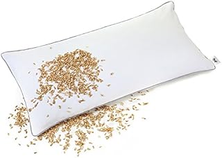 NATURECA Poduszka orkiszowa 40 x 80 poduszka pod głowę, poduszka do spania na boku z poszewką z bawełny, futro orkiszowe poduszka ortopedyczna