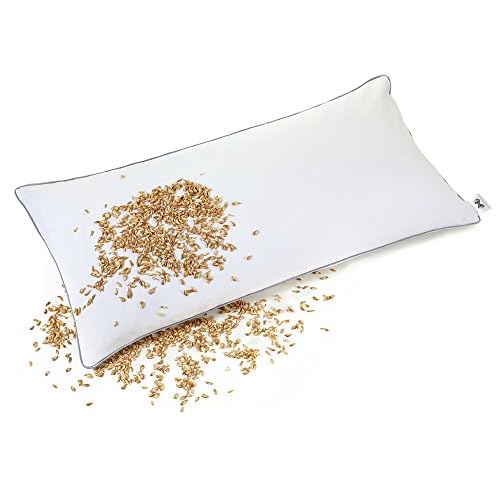 NATURECA Dinkelkissen 40x80 Orthopädisches Nackenstützkissen gegen Nackenschmerzen, Kopfkissen für Seitenschläfer, Bezug aus 100% Baumwolle, Nackenkissen mit Dinkelspelz-Füllung für erholsamen Schlaf