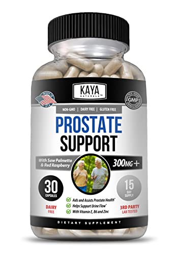 Kaya Naturals Prostate Support | Saw Palmetto - Potent DHT Blocker for Hair Growth and Beta Blocker to Reduce Frequent Urination and Stamina Supplement (30 Count)