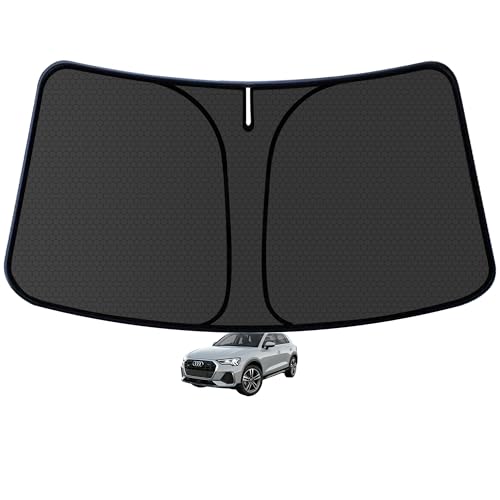 Q3 Customized Windshield Sun Shade for 2019-2025 2026 Q3 (Premium,Premium Plus,Prestige/S-Line) Front Window Sunshade Visor Protector Foldable Blocks UV Rays Keep Car Cooler Accessories by aatoppus - Used condition - US$15.74