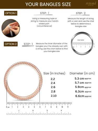 Image of Zeraki Jewels Women's Traditional Gold Plated Bangles Set | Elegant Designer Kada Bangles | Classic Ethnic Jewellery for Women & Girls | Perfect for Wedding, Festive & Daily Wear