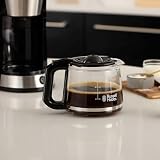 Russell Hobbs ekspres do kawy (ekspres przelewowy, szklany dzbanek 1,25L, 10 filiżanek, 40 min. podtrzymywania ciepła, funkcja pauzy i nalewania, szczotkowana stal nierdzewna) Heaton 27400-56