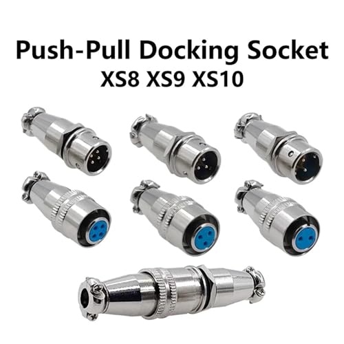 Conector de aviación chapado en oro XS10 con acoplamiento rápido de 2 pines para señal estable 2