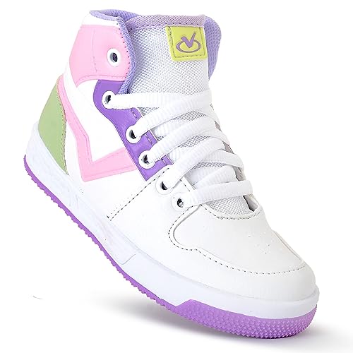 Tênis Infantil Nippos Botinha Casual Feminino High (Branco/Candycolors, BR, Criança de 4 a 8 anos, N