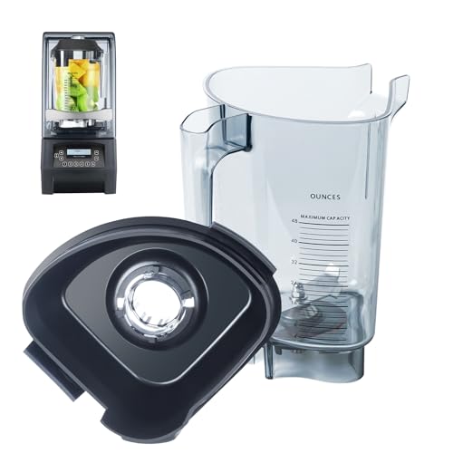 48oz Blender Pitcher Replacement for Vitamix Fits Quiet One VM0100A 15978 16016 36019 VM0145 Commercial BarBoss Advance Drink Machine Touch & Go Blender Container Cup Jar Jug Parts, 3-Yr Warranty