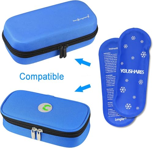 Image of YOUSHARES Ice Packs for Insulin Travel Case - Reusable Cooler Ice Packs Suitable for Diabetic Insulin Cooler Pen Carry Case（4 Packs）