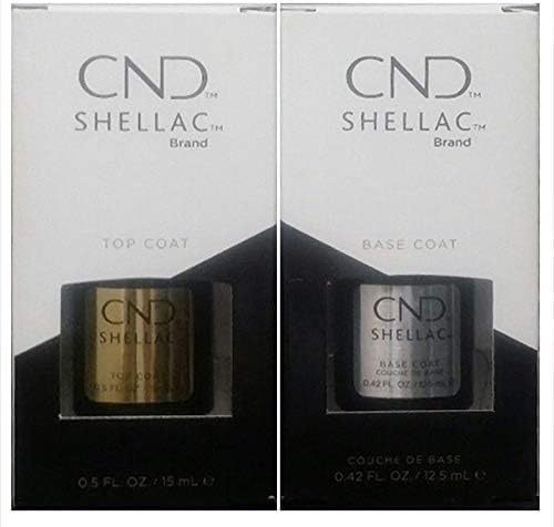 Shellac CND Powder Polish Top + Base Coat - 12.5ml Large Size UV3 Gel