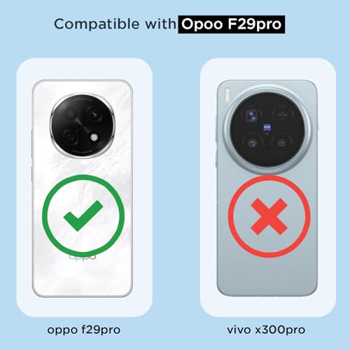 Image of Amazon Basics Back Cover for Oppo F29 Pro 5G Mag-Safe Shockproof PC + TPU Protective Case Magnetic Support Bumper Case (Transparent Mag-Safe)