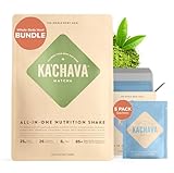 Ka’Chava Whole Body Meal Shake Bundle – Matcha 2lb Bag + Vanilla Travel Sachets (5 Servings) – Vegan Protein Powder with 85+ Superfoods – Gluten Free Plant-Based Meal Replacement