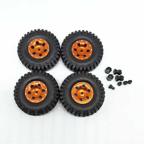 Kit Roues 1.0 RC Crawler Orange avec Rallonge d'Essieu - 3