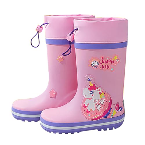 Little Surprise Box Rain Boots for Kids - Gumboot Collection | Easy Pull String Waterproof Flexible Rubber Gum Boots for Kids | Ms. Unisprikles Print - Pink | 30EU (B0D6VKPSMK) Amazon Price History, Amazon Price Tracker