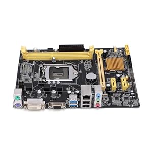 Funien Desktop-Motherboard (Mainboard) LGA 1150 H81 DDR3 16GB Einfache Installation 3-Phasen-Stromversorgung 24-Pin + 4-Pin CPU-Stromanschluss für Core I7, I5, I3, Pentium u