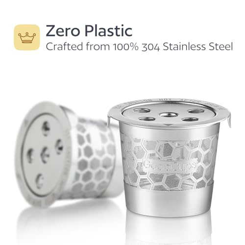 Image of 2 Stainless Steel Reusable K Cups for Keurig K Supreme, K Supreme Plus, K Slim, K-Brew Chill, K-Duo Hot & Iced with MultiStream Technology - 2 Refillable Kcups Coffee Filters for Keurig Coffee Makers