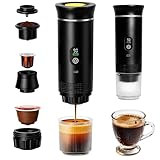 Tragbare Espressomaschine mit Akku, Kapsel Tragbare Mini Kaffeemaschine, Portable Coffee Maker, Kaffeemaschine to go mit USB C, f&uuml;r 3-in-1 Gemahlenem Kaffee, Perfekt f&uuml;r Unterwegs, Camping, Reisen