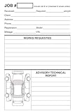 Vehicle Service Repair Job Work Card Record Sheet for Car Service: Book of x54 Double Sided Jobs Sheets
