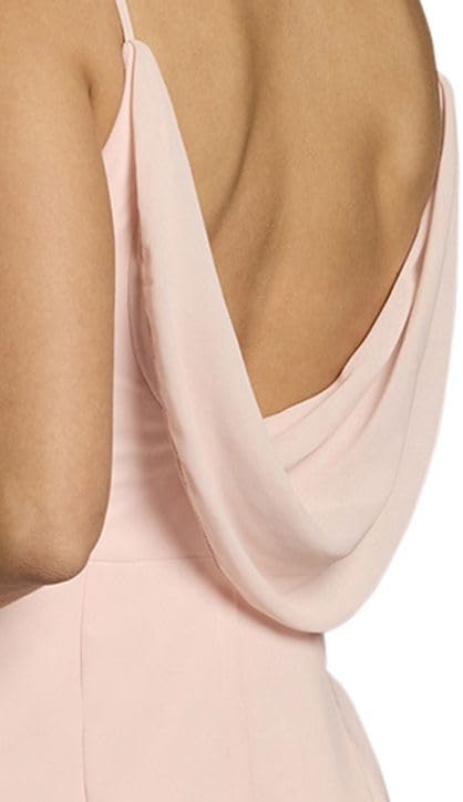David's Bridal Chiffon Cowl Back V-Neck Sheath Dress - Image 5