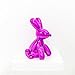 Made By Humans Balloon Money Bank Bunny, Cool and Unique Ceramic Piggy Bank with High-Gloss Finish - Pink