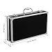 Black Aluminum Briefcase with Lock, Aluminum Briefcase for Men or Women, Metal Hard Case with Foam for Travelers Luggage Craftsman Travel Cash (14.1x7.8x2.9Inch)
