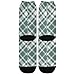 SyXIOP Green Checkerboard Fashion mid crew socks running lightweight wicking crew socks women (2-Pair)