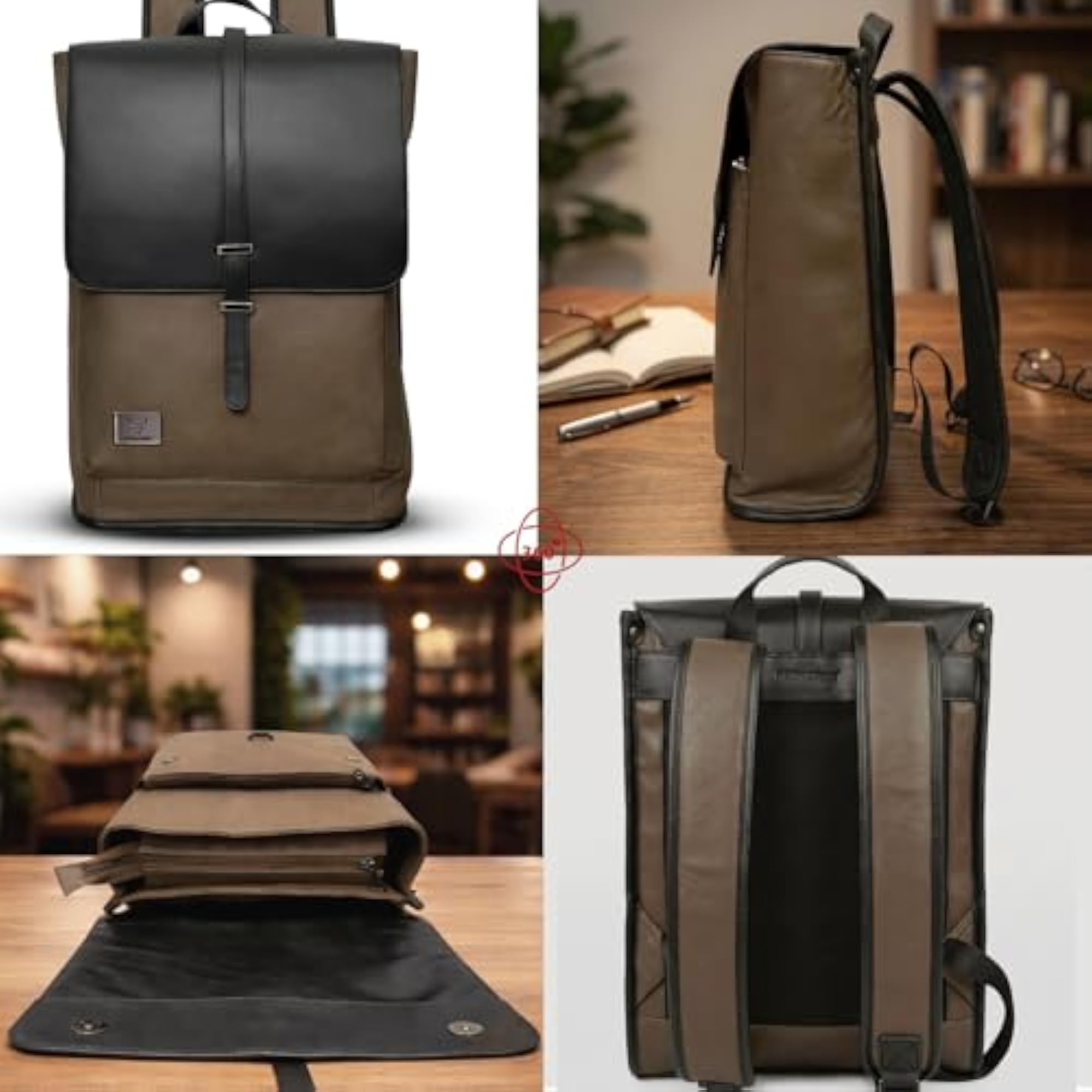 Roll Top Laptop Backpack for Travel, Anti-Theft Smart Backpack