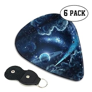 Moon Stars And Planets Lot de 6 médiators pour guitare acoustique, guitare électrique, basse, ukulélé – fins, moyens et… - Les Beatles, Paul McCartney, John Lennon, RIngo Starr, George Harrison Moon Stars And Planets Lot de 6 médiators pour guitare acoustique, guitare électrique, basse, ukulélé – fins, moyens et… – Image 2