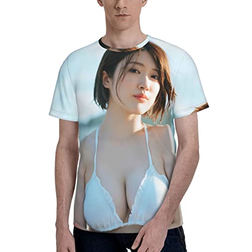 樋口日奈 (1) 半袖 ポリエステル ?丸首 トップス 速干 メンズ レディース 夏服 シンプル 運動 ティーシャツ カップル服 メンズ ティーシャツ ?ファッション Tシャツ ｔシャツ メンズ