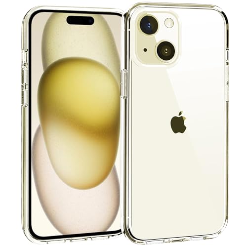 TENOC Phone Case Compatible with iPhone 15, Clear Case Shockproof Protective Bumper Slim Cover for...