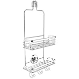Vidan Home Solutions Modern Hanging Shower Caddy | Strong Suction Cup Bathroom Shower Caddies –Rustproof, Stainless Steel, Shelf Storage Organizer for Shampoo – Conditioner – Soap – Loofah – Razor