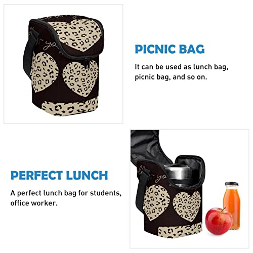 Bolsa de almuerzo con diseño de leopardo reutilizable e infantil 3