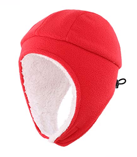 Home Prefer Toddler Hat With Earflaps For Boys Girls Cold Weather Hat Snow Ski Caps Warm Xmas Hat Red M #TOP18