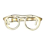 Yoursfs Funny Gold Glasses Tie Bar For Men Cool Eyeglass Tie Clips Unique Glasses Tie Clip 18k Gold Plated Jewelry