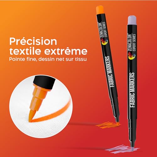 40 marqueurs textile et tissu