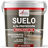 ARCANE INDUSTRIES Kit MICROCEMENTO Suelo Alta PROTECCIÓN - 2 m² (en 2 Capas) Granada Roja