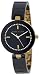 Anne Klein Women's AK/1314BKBK Swarovski Crystal Accented Gold-Tone Black Ceramic Bangle Watch