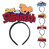 Alipis Lot de 5 bandeaux Année du Cheval - Serre-têtes pour le réveillon du Nouvel An c...