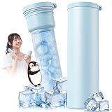 氷嚢 魔法瓶構造 氷のう 【-5℃凍結保冷ジェル】熱中症対策 グッズ 暑さ対策 グッズ 首 冷やす 150ml大容量 ミニアイスパック 水筒型 冷却グッズ 結露なし 持ち運び可能 水漏れ防止 ひんやり 繰り返し利用 スポーツ 野球 サッカー ゴルフ スポーツ全般 スポーツ観戦 日常生活 氷枕 アイシング アウトドア （ブルー）