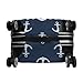 Meaudiwes Fashion Luggage Cover Washable Suitcase Protector Travel Suitcase Covers Fits 30-32 Inch Luggage Navy Nautical Anchor Baggage Covers (XL)
