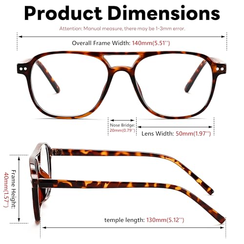 Image of FEISEDY Blue Light Blocking Glasses Women Men Square Computer Lightweight Pilot Glasses Anti Eyestrain & UV Glare B0141