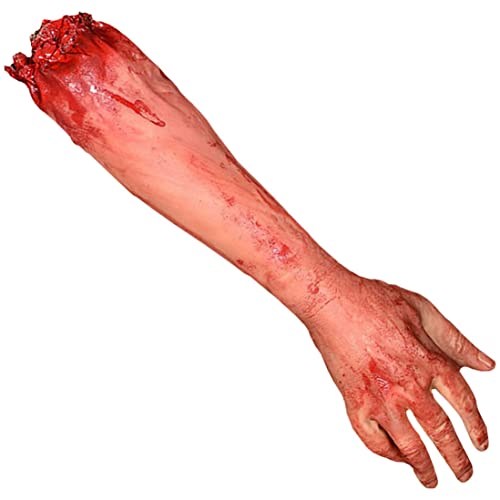 Abgetrennter Arm Horror blutiges künstliches Werkzeug gebrochener Arm Streich Trick Halloween Party Requisiten Gartendekorationen Cover