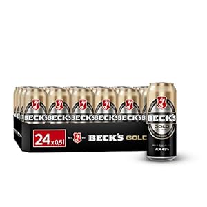 BECK’S Gold Lager Dosenbier, EINWEG (24 x 0.5 l Dose), Pils / Lager Bier