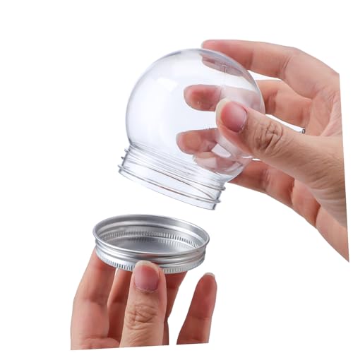 BESTOYARD 10 StüCk Transparente DIY Plastik Schneekugel Flaschen Mit Schraubverschluss FüR SüßIgkeiten Und Bastelprojekte 150Ml FüR Weihnachtsdekoration